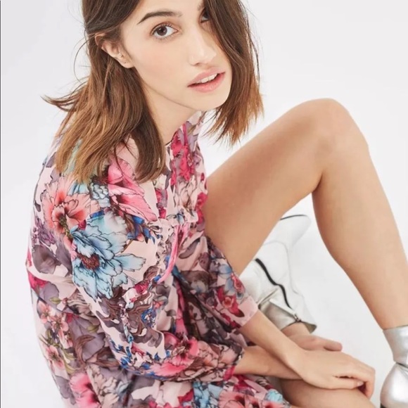 Topshop “Pop Floral Ruffle” Dress - Picture 4 of 8